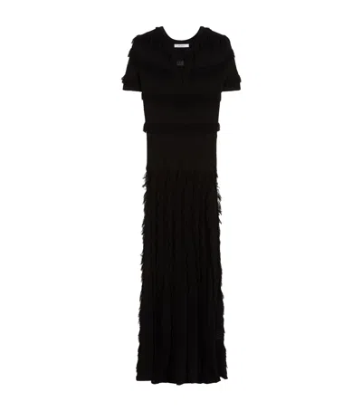 Max Mara Knitted Midi Dress In Black