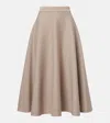 Max Mara Knitted Midi Skirt In Neutral