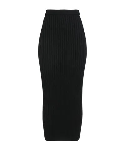 Max Mara Knitted Mid-length Pencil Skirt In Black