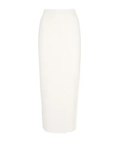 Max Mara Knitted Mid-length Skirt In White