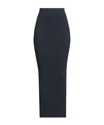 Max Mara Knitted Pencil Skirt In Blue