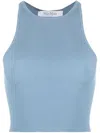 Max Mara Turku Interlock Crop Top In Blue