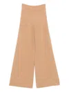 Max Mara Cashmere Wool Wide-leg Trousers In Brown