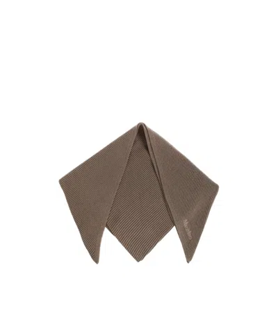 Max Mara Knitted Scarf In Brown