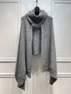 Max Mara Knitted Shawl In Gray