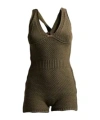 Max Mara Knitted Sleeveless Romper In Black
