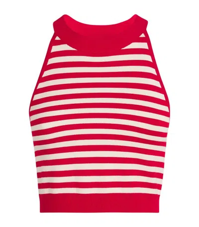 Max Mara Knitted Striped Tank Top In Multi