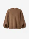 Max Mara Knitted Sweater In Brown