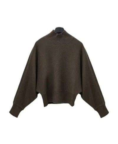 Max Mara Knitted Sweater In Brown