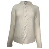 Max Mara Knitted Sweater In Cream Wool In White