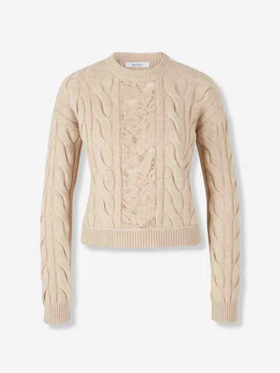 Max Mara Knitted Sweater In Sand