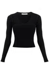 Max Mara Knitted Sweater With Perforated Details ' In Black