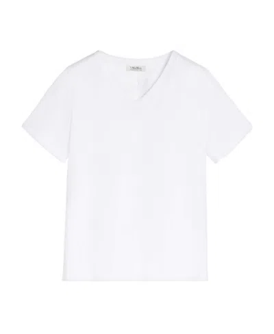 Max Mara Knitted T-shirt In White