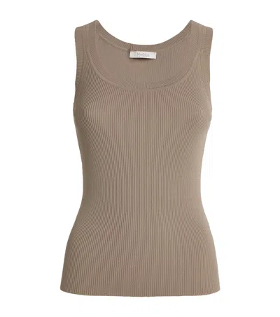 Max Mara Knitted Tank Top In Beige