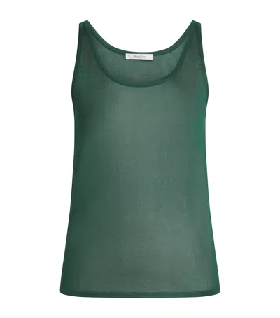 Max Mara Knitted Tank Top In Green