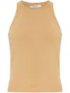 Max Mara Womens Sand Arnes Knitted Cotton Tank Top In Neutrals