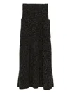 Max Mara Knitted Tiered Skirt In Black