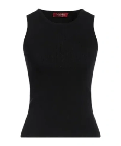 Max Mara Knitted Top In Black