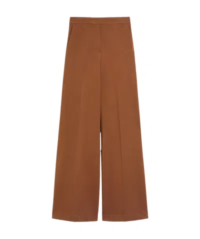 Max Mara Knitted Trousers In Brown