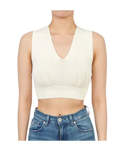 Max Mara Knitted Vest In Nude