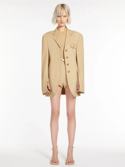 Max Mara Knitted Vest Top In Beige