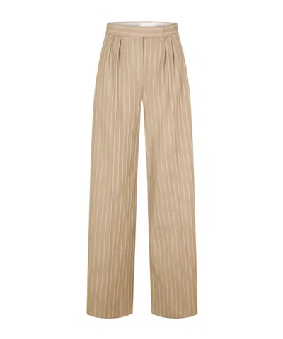 Max Mara Knitted Wide-leg Casual Pants In Brown