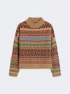 Max Mara Wool Jacquard Jumper In Brown