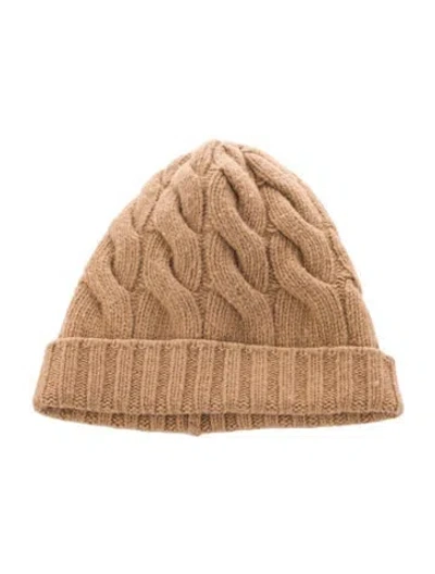 Pre-owned Max Mara Knitted Wool Beanie In Brown