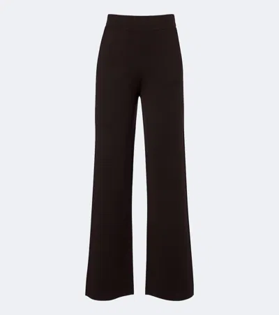 Max Mara Straight-leg Trousers In Light Wool In Black