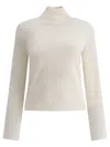Max Mara Cashmere Turtleneck With High Neckline In White