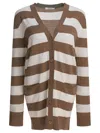 Max Mara Striped Longline Knitwear Front Pockets In Multi