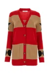 Max Mara Embroidered Wool Blend Valido Cardigan In Brown
