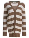 Max Mara Striped Longline Knitwear Front Pockets In Multi