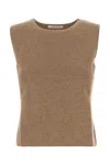 Max Mara Wool-cashmere Sweater Vest In Brown