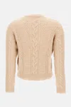 Max Mara Studio Boxy Sweater In Blended Alpaca In Neutral