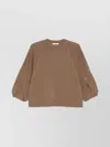 Max Mara Knitwear With Button Detail And Raglan Sleeves In Brown