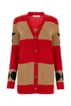 Max Mara Embroidered Wool Blend Valido Cardigan In Multicoloured