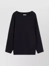 Max Mara Knitwear With Button Detail And Raglan Sleeves In Black