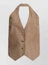Max Mara Knitwear With Button Detailing And Halterneck