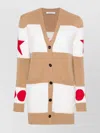 Max Mara Knitwear With Graphic Pattern And Pockets In Brown
