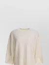 Max Mara Crossover Detail Oversized Wool And Cashmere Sweater Clothing In Neutral