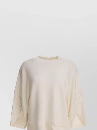 MAX MARA KNITWEAR WITH RAGLAN SLEEVES AND BUTTON DETAIL