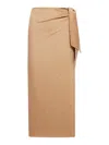 Max Mara Beige Camel Midi Skirt In Camel