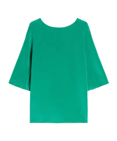 Max Mara Knotted Design Top In Green