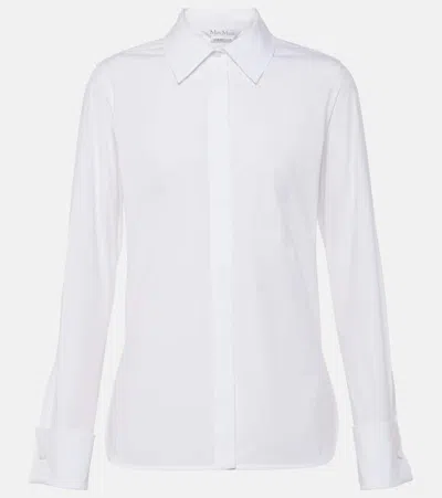 Max Mara Cotton-blend Shirt In White