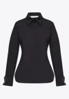 Max Mara Knut Men's-style Crepe Shirt In Black