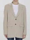 Max Mara Single-breasted Sand Linen Jacket In Beige