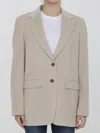 Max Mara Mosa Linen-blend Jacket In Beige