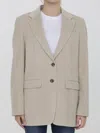 Max Mara Mosa Linen-blend Jacket In Beige