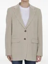 Max Mara Single-breasted Sand Linen Jacket In Neutrals